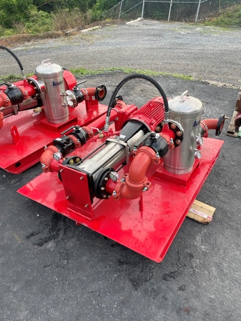 Duplex SS Filtration (60-mesh) System fitted with Victaulic components. arranged in Primary/Standby